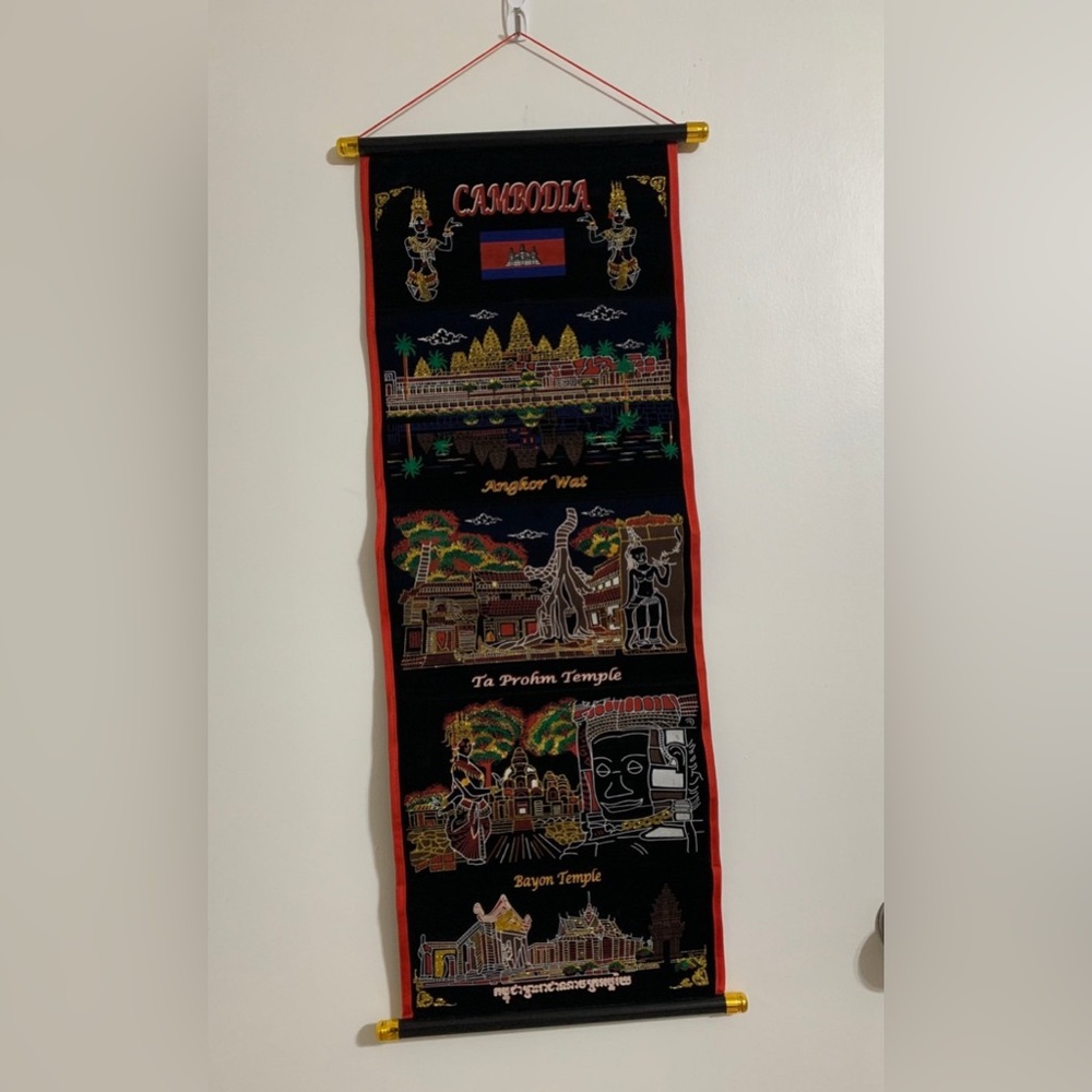 Cambodian Temples Wall Hanging Storage